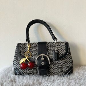 Coach Black Interior Leather Patch Bag